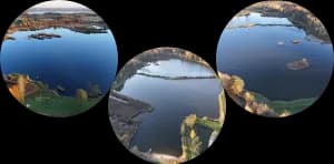 Trzy zbiorniki wodne