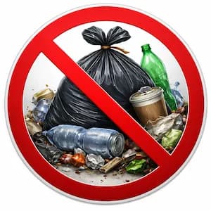Zakaz wyrzucania śmieci